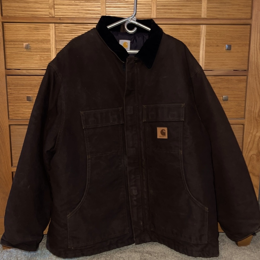 CARHARTT FIRM DUCK ACTIC JACKET with QUILTED LINING